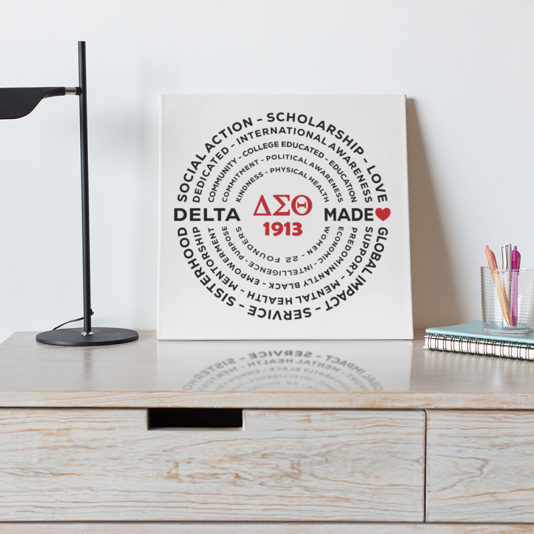 Canvas 12"x12" White / Delta Made Collection