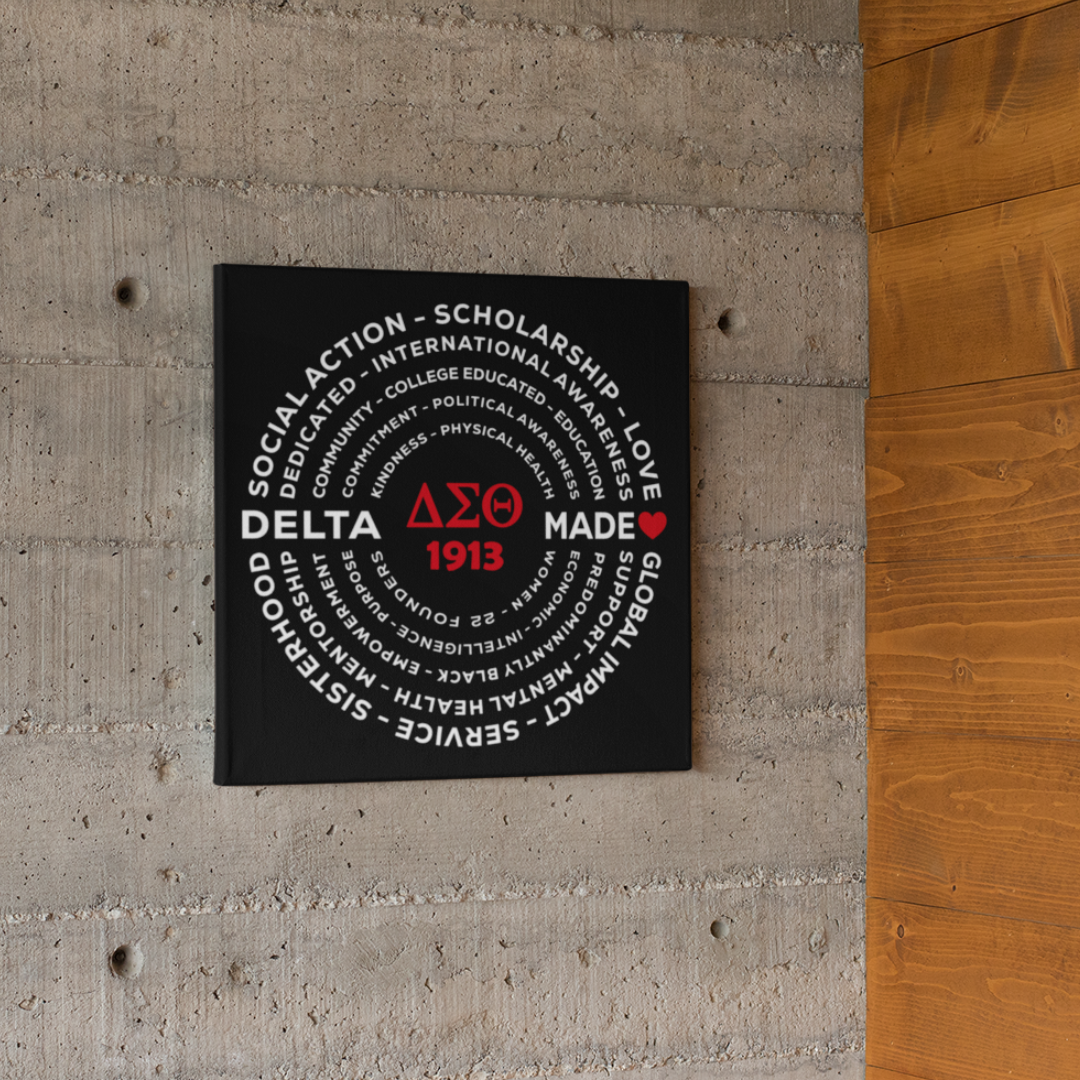 Canvas 12"x12" Black / Delta Made Collection