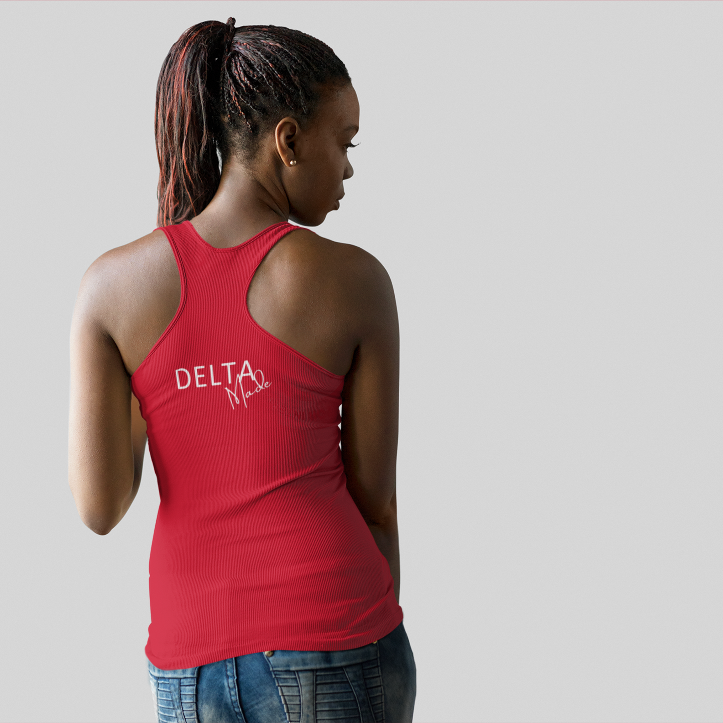 Racerback tank red back Delta Made Collection D&B Originals