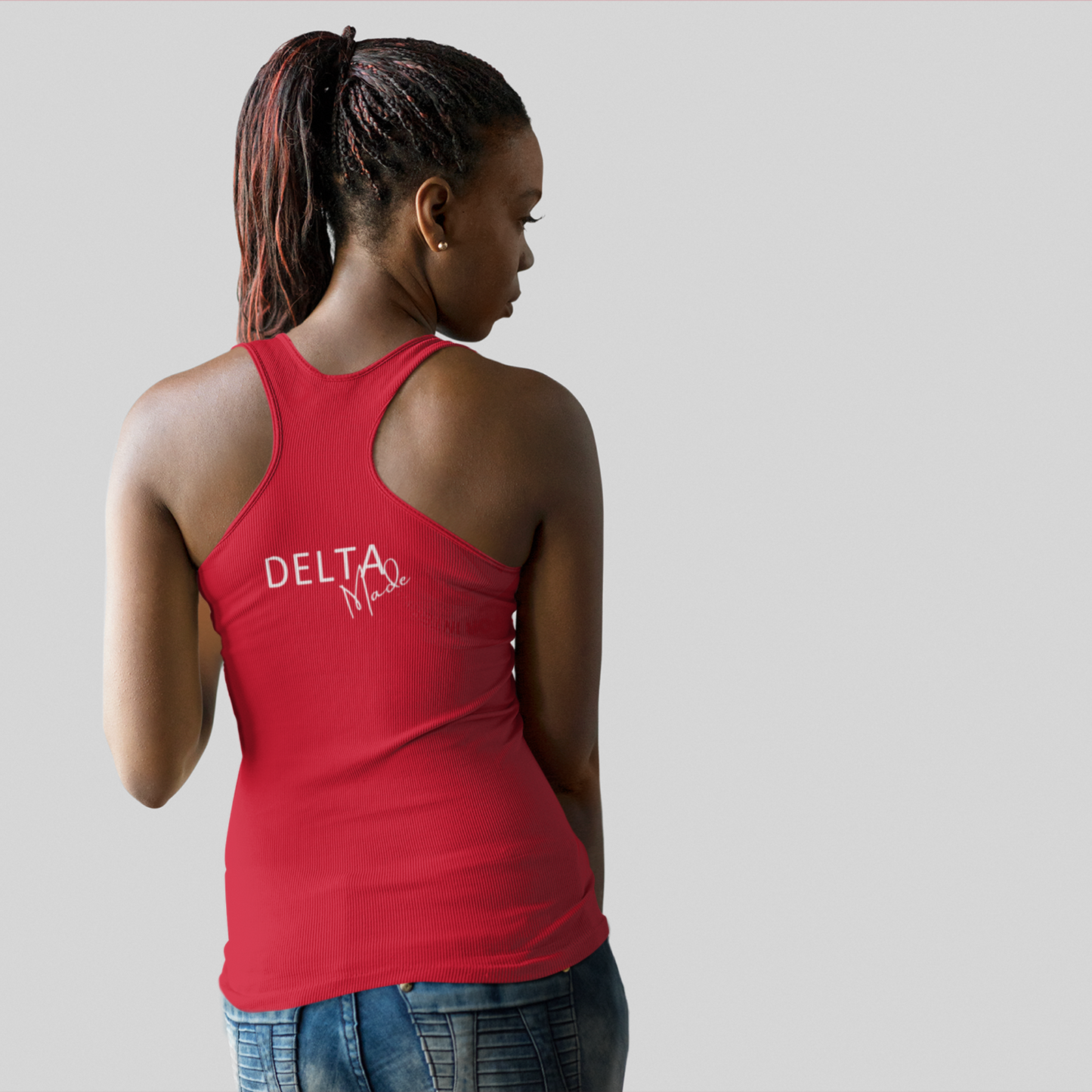 Racerback tank red back Delta Made Collection D&B Originals 