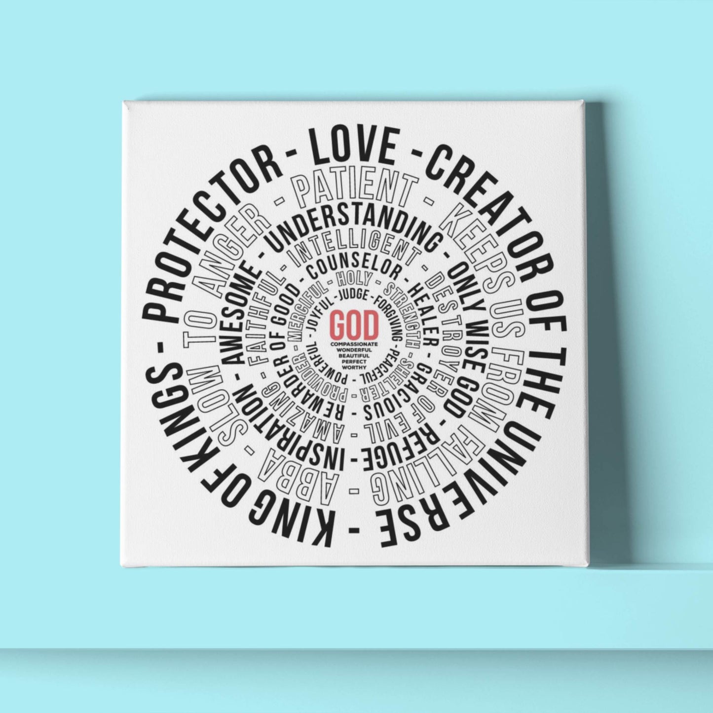 God Works Canvas 12"x12" white2