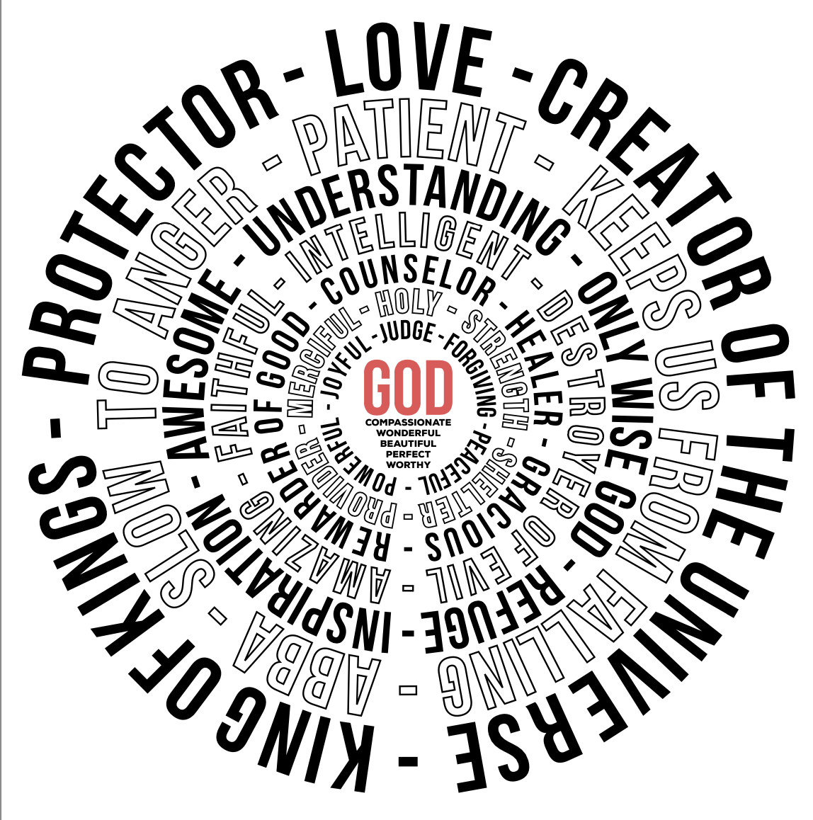 Canvas 34" x 34" / God Works Collection