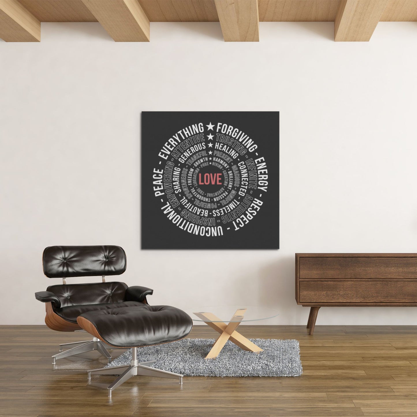 Canvas 34"x34" Love is Everything Collection STARS D&B Originals