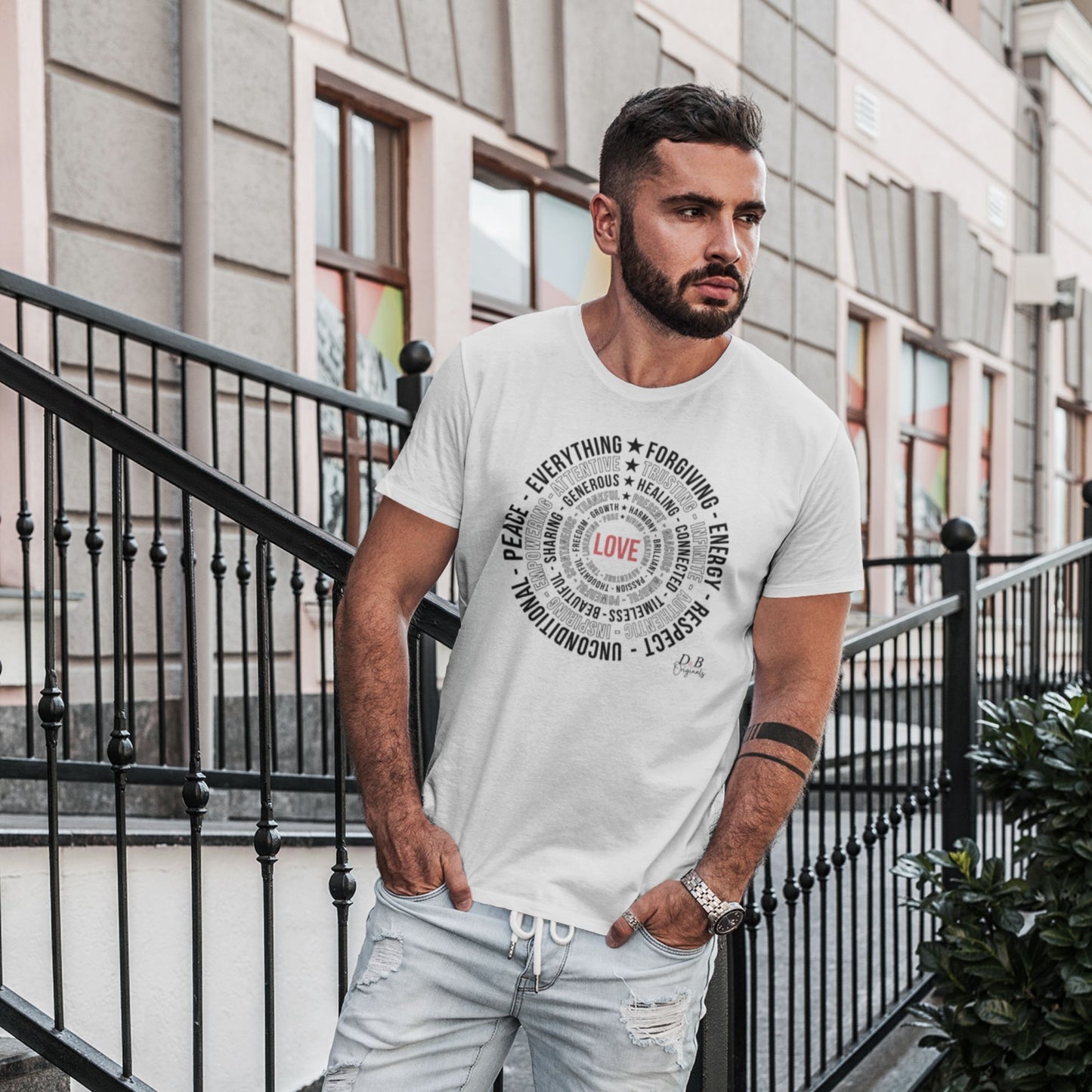 Mens T-Shirt Love is Everything (STARS) D&B Originals