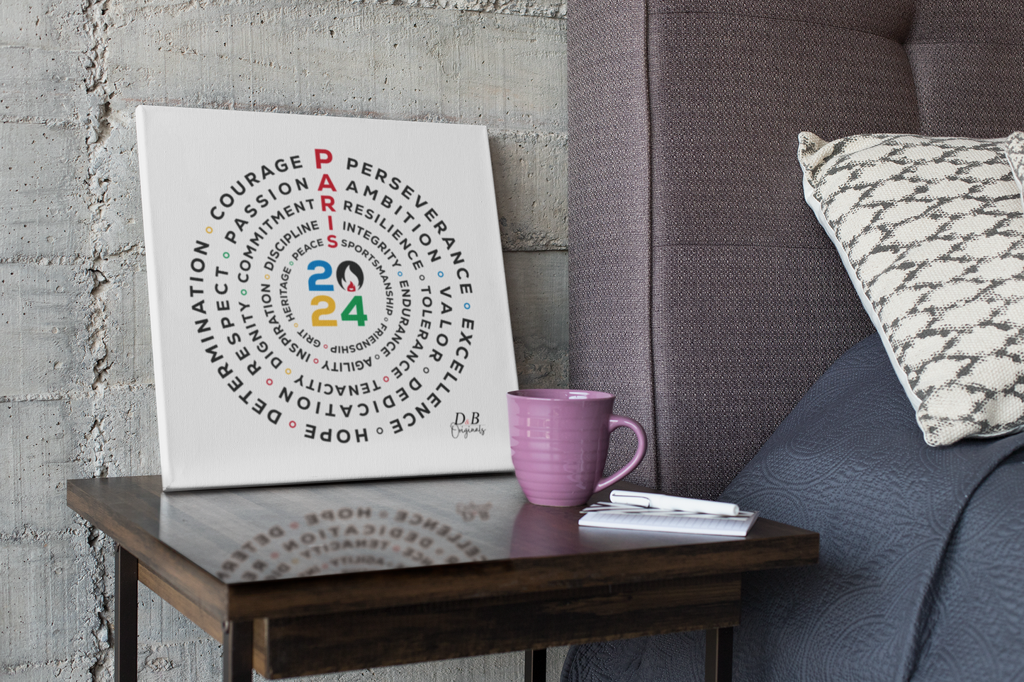 Canvas 12" x 12" / Esprit de Champions / Olympic Games Design