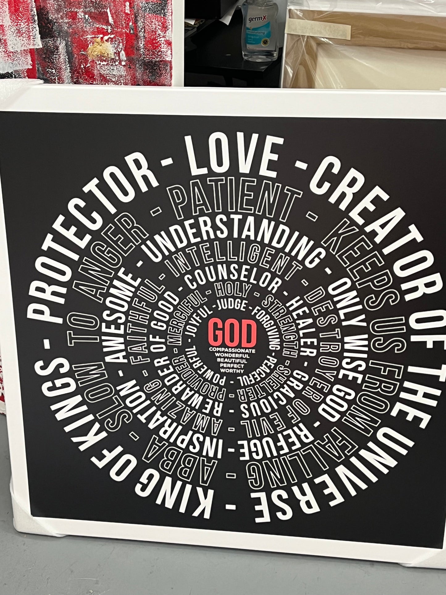 God Works / Inspirational Artwork Canvas 25" x 25" - D&B Originals