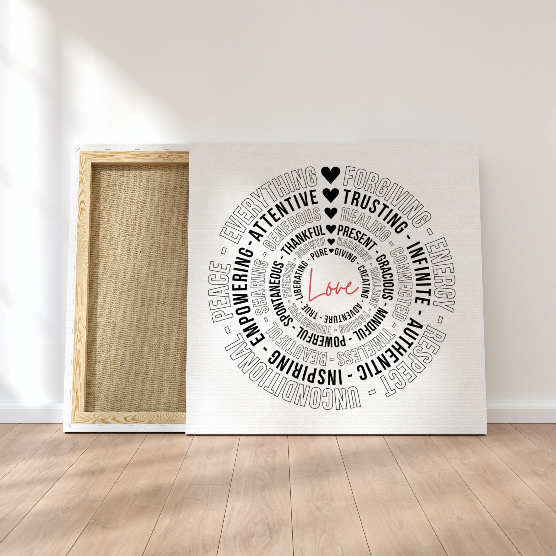 Canvas 34"x34" Love is Everything Collection HEARTS D&B Originals