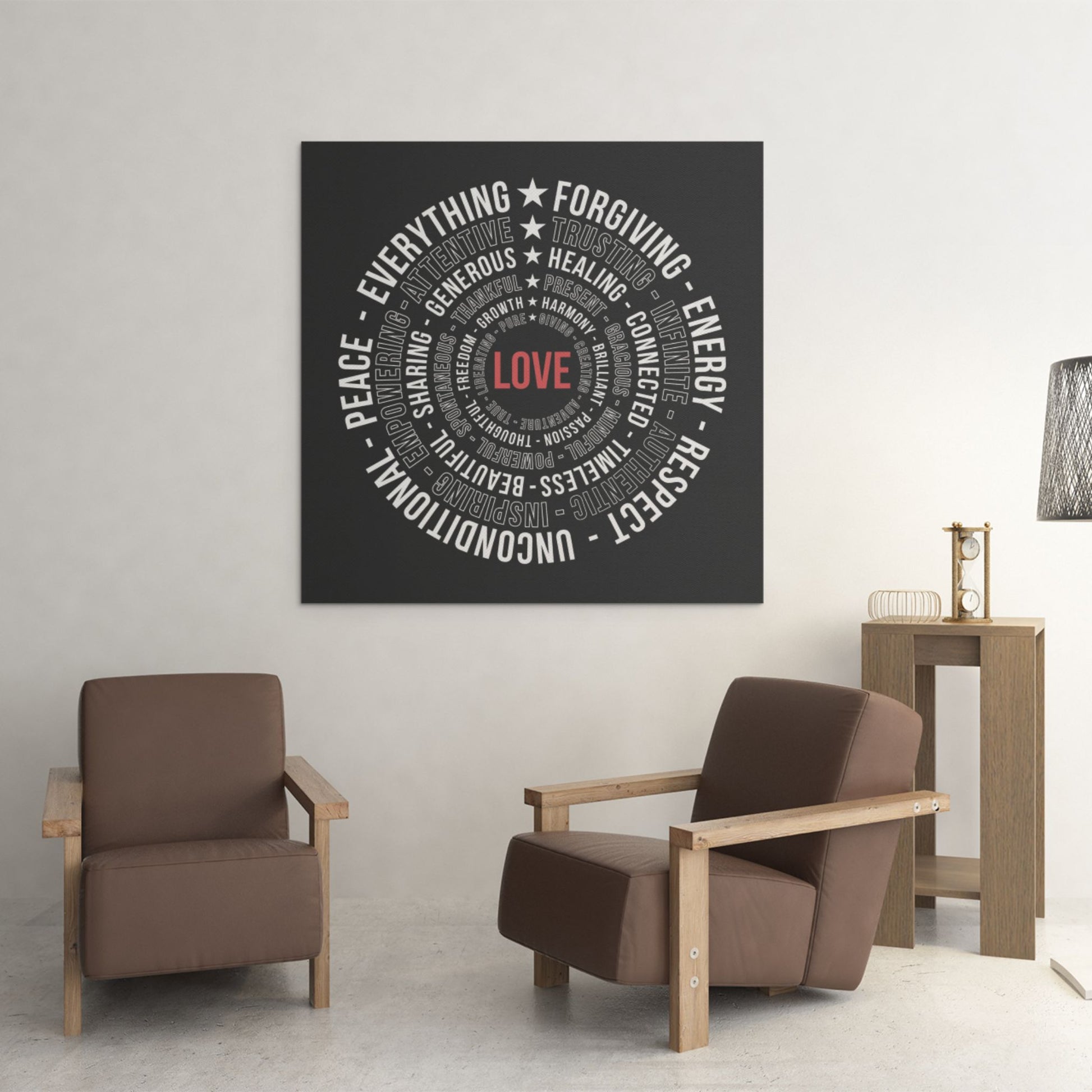 Canvas 34"x34" Love is Everything Collection STARS D&B Originals