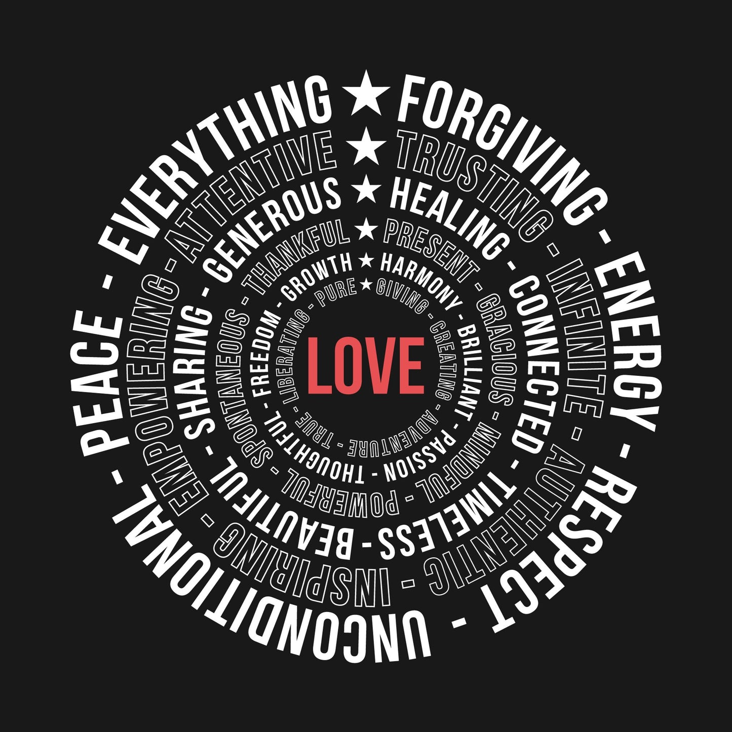 Love is Everything (Stars) logo D&B Originals