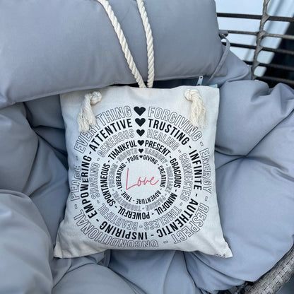Love is Everything / Handmade with Love / Canvas Tote Bag - D&B Originals